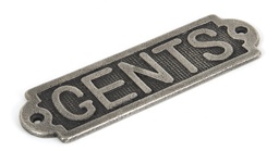 [83686] Antique Pewter Gents Sign - 83686