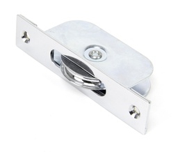 [83894] Polished Chrome Square Ended Sash Pulley 75kg - 83894