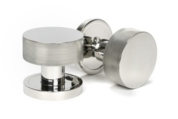 [46806] Polished Marine SS (316) Brompton Mortice/Rim Knob Set (Plain) - 46806