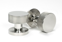 [46808] Polished Marine SS (316) Brompton Mortice/Rim Knob Set (Beehive) - 46808