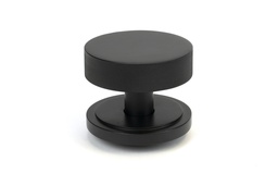 [46759] Matt Black Brompton Centre Door Knob (Art Deco) - 46759