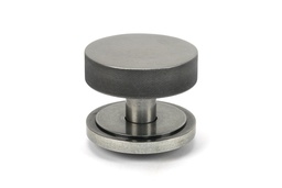 [46763] Pewter Brompton Centre Door Knob (Art Deco) - 46763