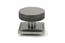 [46765] Pewter Brompton Centre Door Knob (Square) - 46765