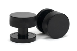 [46794] Black Brompton Mortice/Rim Knob Set (Plain) - 46794