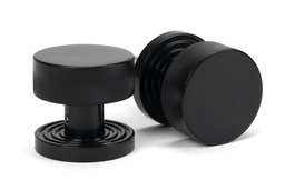 [46796] Black Brompton Mortice/Rim Knob Set (Beehive) - 46796