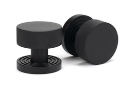 [46800] Matt Black Brompton Mortice/Rim Knob Set (Beehive) - 46800