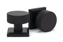 [46801] Matt Black Brompton Mortice/Rim Knob Set (Square) - 46801