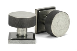 [46805] Pewter Brompton Mortice/Rim Knob Set (Square) - 46805