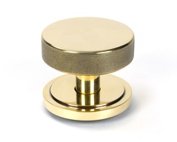 [46735] Aged Brass Brompton Centre Door Knob (Art Deco) - 46735