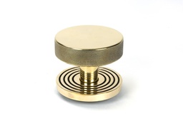 [46736] Aged Brass Brompton Centre Door Knob (Beehive) - 46736