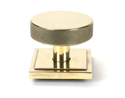 [46737] Aged Brass Brompton Centre Door Knob (Square) - 46737