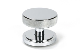 [46739] Polished Chrome Brompton Centre Door Knob (Art Deco) - 46739