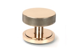 [46751] Polished Bronze Brompton Centre Door Knob (Art Deco) - 46751