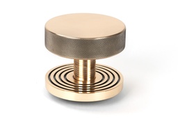 [46752] Polished Bronze Brompton Centre Door Knob (Beehive) - 46752