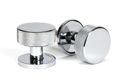 [46778] Polished Chrome Brompton Mortice/Rim Knob Set (Plain) - 46778