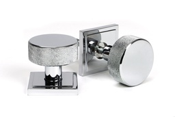 [46781] Polished Chrome Brompton Mortice/Rim Knob Set (Square) - 46781