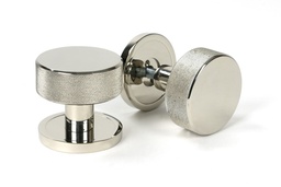 [46782] Polished Nickel Brompton Mortice/Rim Knob Set (Plain) - 46782