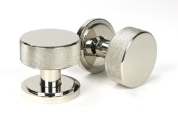 [46783] Polished Nickel Brompton Mortice/Rim Knob Set (Art Deco) - 46783