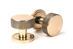 [46790] Polished Bronze Brompton Mortice/Rim Knob Set (Plain) - 46790