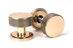 [46791] Polished Bronze Brompton Mortice/Rim Knob Set (Art Deco) - 46791