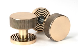 [46792] Polished Bronze Brompton Mortice/Rim Knob Set (Beehive) - 46792