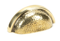 [46041] Aged Brass Hammered Regency Concealed Drawer Pull - 46041