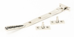 [46150] Polished Nickel 8" Hammered Newbury Stay - 46150