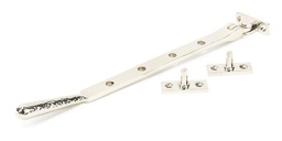 [46151] Polished Nickel 10" Hammered Newbury Stay - 46151