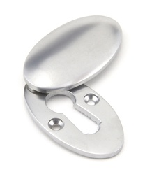 [91993] Satin Chrome Oval Escutcheon & Cover - 91993