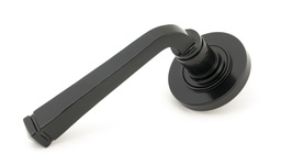 [45623] Black Avon Round Lever on Rose Set (Plain) - 45623