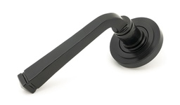 [45624] Black Avon Round Lever on Rose Set (Art Deco) - 45624