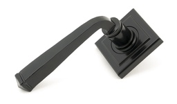 [45626] Black Avon Round Lever on Rose Set (Square) - 45626