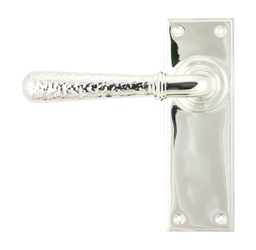 [46218] Polished Nickel Hammered Newbury Lever Latch Set - 46218