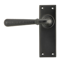 [46222] Aged Bronze Hammered Newbury Lever Latch Set - 46222