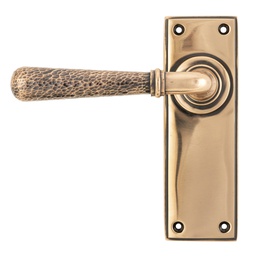 [46226] Polished Bronze Hammered Newbury Lever Latch Set - 46226