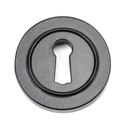 [45695] Black Round Escutcheon (Plain) - 45695