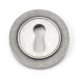 [45703] Pewter Round Escutcheon (Plain) - 45703