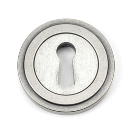 [45704] Pewter Round Escutcheon (Art Deco) - 45704