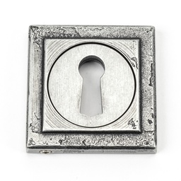 [45706] Pewter Round Escutcheon (Square) - 45706