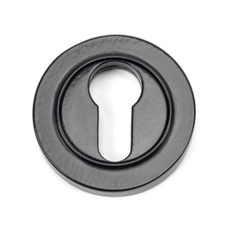 [45719] Black Round Euro Escutcheon (Plain) - 45719