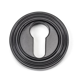 [45721] Black Round Euro Escutcheon (Beehive) - 45721