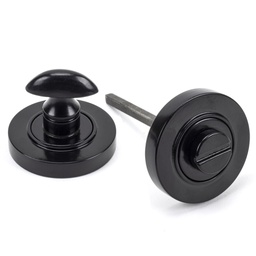 [45743] Black Round Thumbturn Set (Plain) - 45743