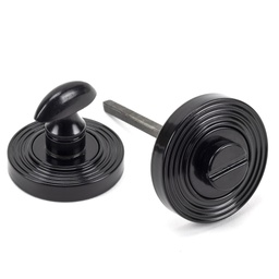 [45745] Black Round Thumbturn Set (Beehive) - 45745