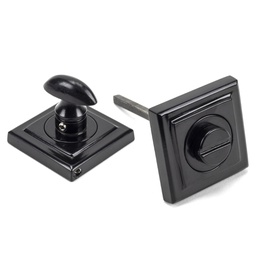 [45746] Black Round Thumbturn Set (Square) - 45746