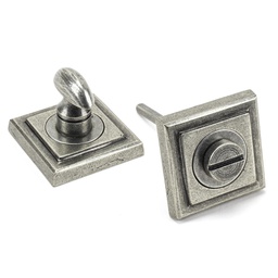 [45754] Pewter Round Thumbturn Set (Square) - 45754