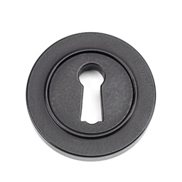 [49536] Matt Black Round Escutcheon (Plain) - 49536