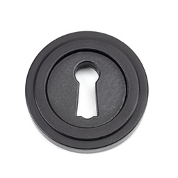 [49537] Matt Black Round Escutcheon (Art Deco) - 49537