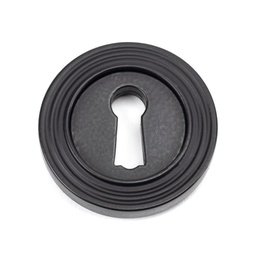 [49538] Matt Black Round Escutcheon (Beehive) - 49538