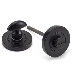 [49544] Matt Black Round Thumbturn Set (Plain) - 49544