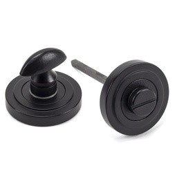 [49545] Matt Black Round Thumbturn Set (Art Deco) - 49545